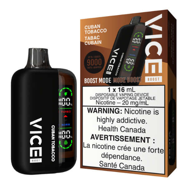 VICE BOOST DISPOSABLE - CUBAN TOBACCO - 5PC - disposable vapes