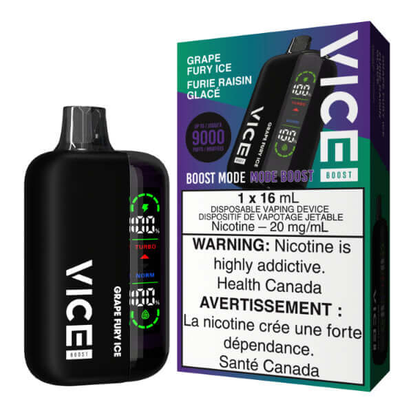 VICE BOOST DISPOSABLE - GRAPE FURY ICE - 5PC - disposable vapes