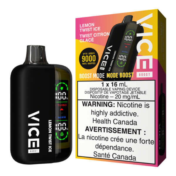 VICE BOOST DISPOSABLE - LEMON TWIST ICE - 5PC - disposable vapes