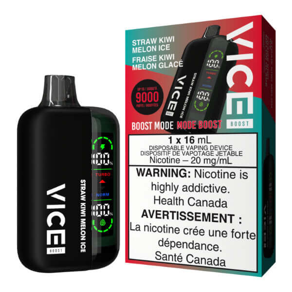 VICE BOOST DISPOSABLE - STRAW KIWI MELON ICE - 5PC - disposable vapes