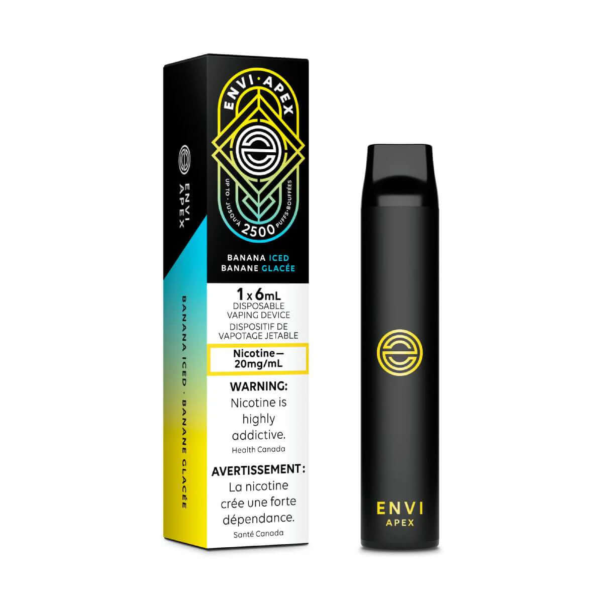 Banana Iced - ENVI Disposable - Envi Apex 6pc/Carton | ENVI at The Vapor Bar