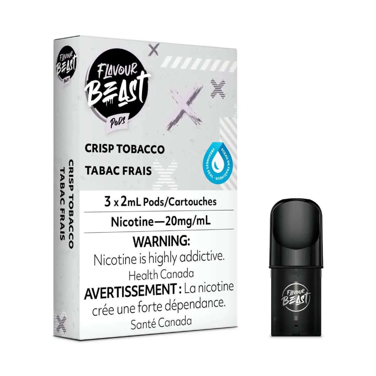 Flavour Beast Vape Pods - Crisp Tobacco - Flavour Beast Pods 5PC - Stlth and Allo Compatible