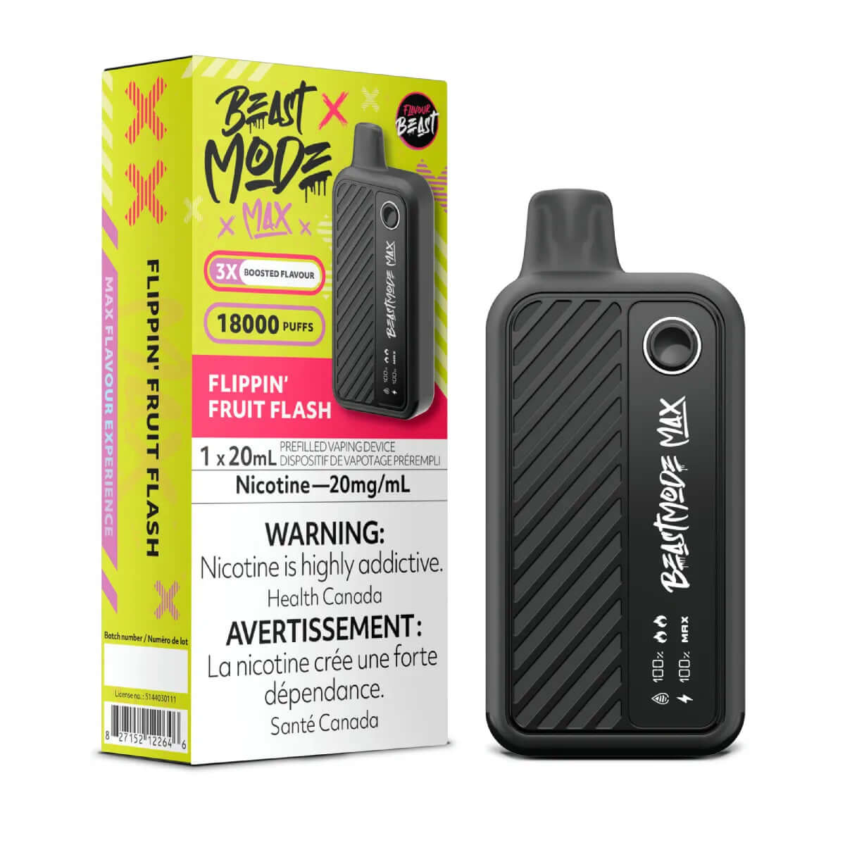 Disposable Vape - Flippin' Fruit Flash - Flavour Beast Beast Mode Max 18K - 5pc