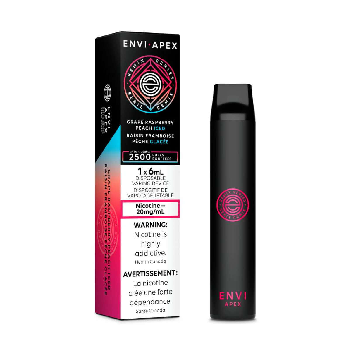 Grape Raspberry Peach Iced - ENVI Disposable - Envi Apex 6pc/Carton | ENVI at The Vapor Bar