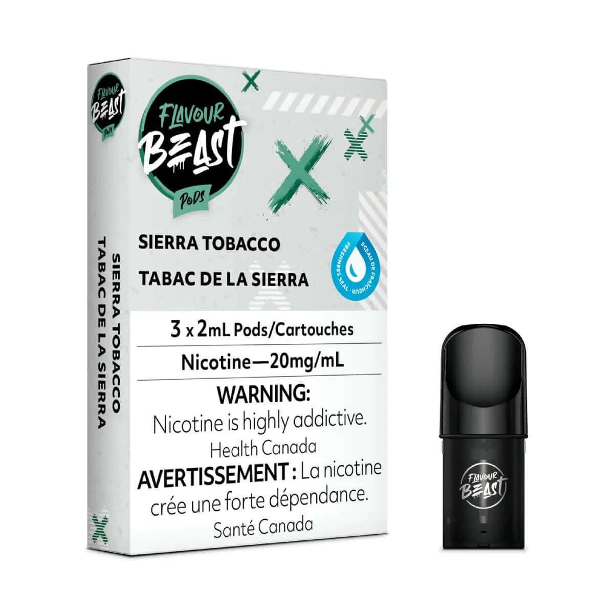 Flavour Beast Vape Pods - Sierra Tobacco - Flavour Beast Pods 5PC - Stlth and Allo Compatible