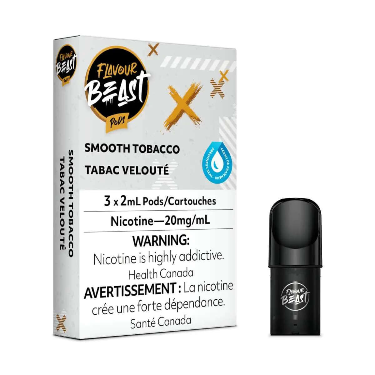 Flavour Beast Vape Pods - Smooth Tobacco - Flavour Beast Pods 5PC - Stlth and Allo Compatible