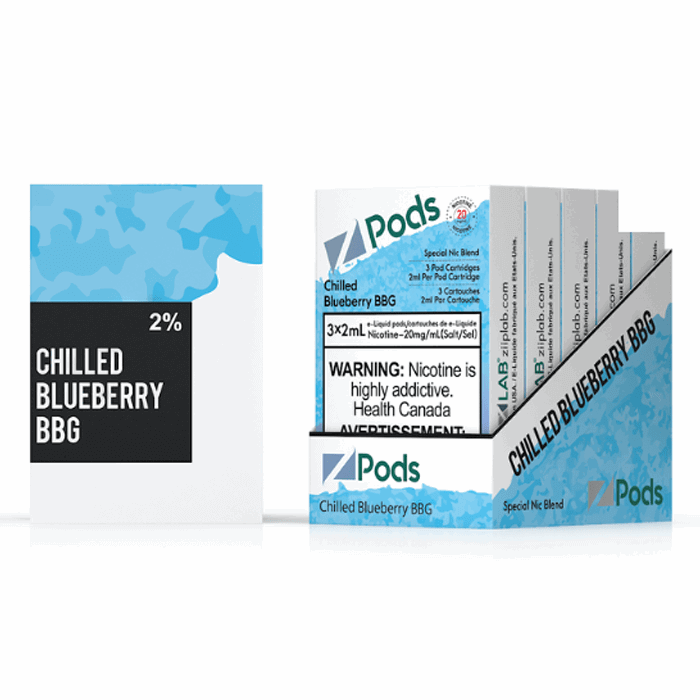 Z-PODS CHILLED BLUEBERRY BBG Special Nic Blend (3 PACK) (S-Compatible) (Excised) | Zpods at The Vapor Bar