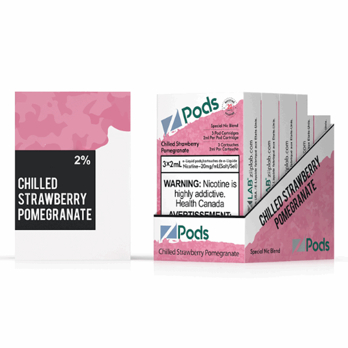 Z-PODS CHILLED STRAWBERRY POMEGRANATE Special Nic Blend (3 PACK) (S-Compatible) (Excised) | Zpods at The Vapor Bar