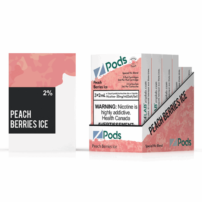 Z-PODS PEACH BERRIES ICE Special Nic Blend (3 PACK) (S-Compatible) (Excised) | Zpods at The Vapor Bar