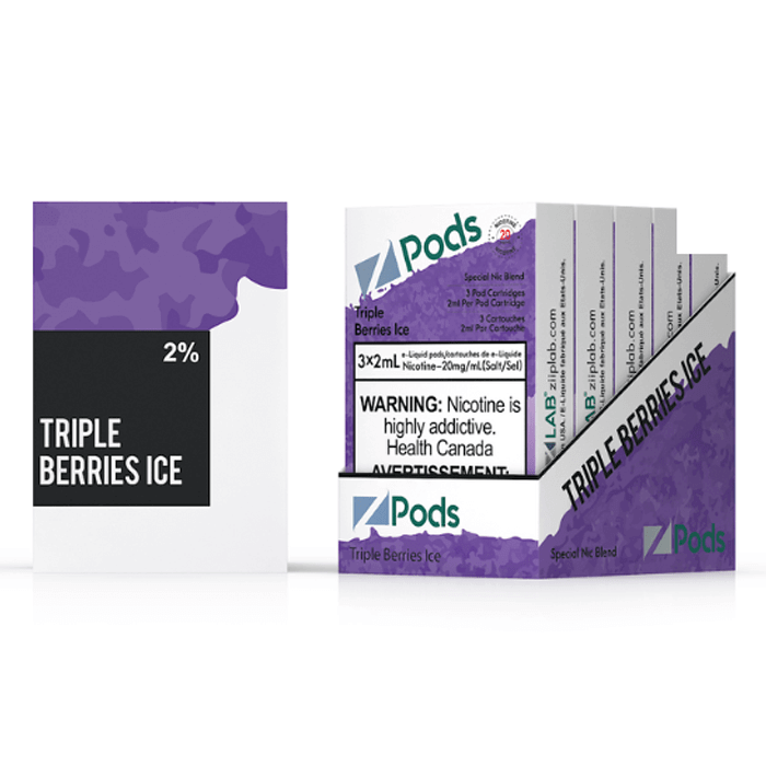 Z-PODS TRIPPLE BERRY ICE Special Nic Blend (3 PACK) (S-Compatible) (Excised) | Zpods at The Vapor Bar