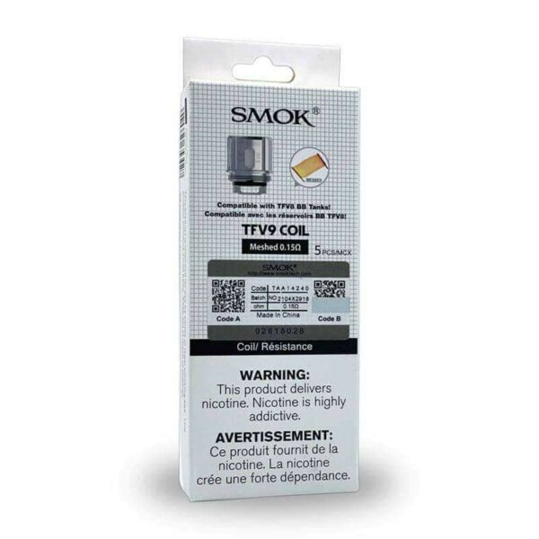 Smok V9 Meshed 0.15ohm Coils 5/PK