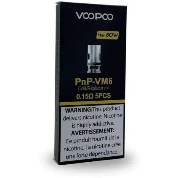 VOOPOO PNP REPLACEMENT COILS 5/PK (COMPATIBLE WITH DRAG X/S, VINCI, AND PNP TANK)